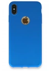 Mey İthalat®  iPhone XS Max Kılıf First Silikon - Mavi