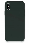 Mey İthalat®  iPhone XS Max Kılıf Lansman Legant Silikon - Koyu Yeşil