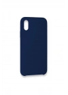 Mey İthalat®  iPhone XS Max Kılıf Lansman Legant Silikon - Lacivert