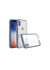 Mey İthalat®  iPhone XS Max Kılıf Miami Şeffaf Silikon - Gri
