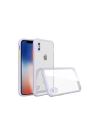 Mey İthalat®  iPhone XS Max Kılıf Miami Şeffaf Silikon - Lila