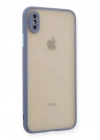 Mey İthalat®  iPhone XS Max Kılıf Montreal Silikon Kapak - Gri