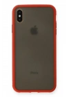 Mey İthalat®  iPhone XS Max Kılıf Montreal Silikon Kapak - Kırmızı