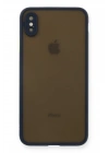 Mey İthalat®  iPhone XS Max Kılıf Montreal Silikon Kapak - Lacivert