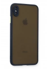 Mey İthalat®  iPhone XS Max Kılıf Montreal Silikon Kapak - Lacivert