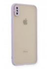 Mey İthalat®  iPhone XS Max Kılıf Montreal Silikon Kapak - Mor