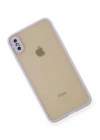 Mey İthalat®  iPhone XS Max Kılıf Montreal Silikon Kapak - Mor