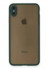 Mey İthalat®  iPhone XS Max Kılıf Montreal Silikon Kapak - Yeşil