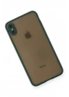 Mey İthalat®  iPhone XS Max Kılıf Montreal Silikon Kapak - Yeşil