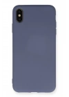 Mey İthalat®  iPhone XS Max Kılıf Nano içi Kadife Silikon - Gri