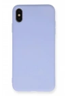 Mey İthalat®  iPhone XS Max Kılıf Nano içi Kadife Silikon - Lila