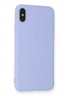 Mey İthalat®  iPhone XS Max Kılıf Nano içi Kadife Silikon - Lila