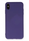 Mey İthalat®  iPhone XS Max Kılıf Nano içi Kadife Silikon - Mor
