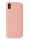 Mey İthalat®  iPhone XS Max Kılıf Nano içi Kadife Silikon - Pembe