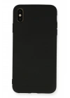 Mey İthalat®  iPhone XS Max Kılıf Nano içi Kadife Silikon - Siyah