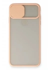Mey İthalat®  iPhone XS Max Kılıf Palm Buzlu Kamera Sürgülü Silikon - Pembe