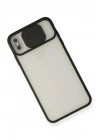 Mey İthalat®  iPhone XS Max Kılıf Palm Buzlu Kamera Sürgülü Silikon - Siyah
