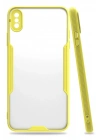 Mey İthalat®  iPhone XS Max Kılıf Platin Silikon - Sarı