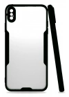 Mey İthalat®  iPhone XS Max Kılıf Platin Silikon - Siyah