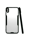 Mey İthalat®  iPhone XS Max Kılıf Platin Silikon - Siyah