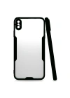 Mey İthalat®  iPhone XS Max Kılıf Platin Silikon - Siyah