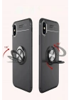 Mey İthalat®  iPhone XS Max Kılıf Range Yüzüklü Silikon - Mavi
