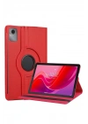 Mey İthalat®  Lenovo Tab M11 TB330FU 360 Tablet Deri Kılıf - Kırmızı