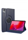 Mey İthalat®  Lenovo Tab M11 TB330FU 360 Tablet Deri Kılıf - Lacivert