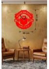 Mey İthalat® Manchester United Logolu Ahşap Duvar Saati - 40x40 cm Taraftar Hediyesi