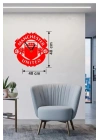 Mey İthalat® Manchester United Logolu Ahşap Duvar Saati - 40x40 cm Taraftar Hediyesi