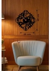 Mey İthalat® Mekanik Dişli Çark Tasarım Ahşap Duvar Saati - 40x40 cm Steampunk Dekor