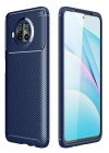 Mey İthalat®   Mi 10T Lite Kılıf Auto Focus Karbon Kapak - Lacivert