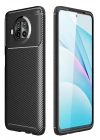 Mey İthalat®   Mi 10T Lite Kılıf Auto Focus Karbon Kapak - Siyah