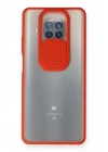 Mey İthalat®   Mi 10T Lite Kılıf Palm Buzlu Kamera Sürgülü Silikon - Kırmızı