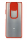 Mey İthalat®   Mi 10T Lite Kılıf Palm Buzlu Kamera Sürgülü Silikon - Kırmızı