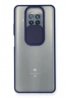 Mey İthalat®   Mi 10T Lite Kılıf Palm Buzlu Kamera Sürgülü Silikon - Lacivert
