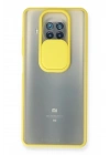 Mey İthalat®   Mi 10T Lite Kılıf Palm Buzlu Kamera Sürgülü Silikon - Sarı