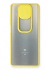 Mey İthalat®   Mi 10T Lite Kılıf Palm Buzlu Kamera Sürgülü Silikon - Sarı