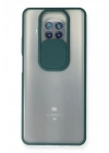 Mey İthalat®   Mi 10T Lite Kılıf Palm Buzlu Kamera Sürgülü Silikon - Yeşil