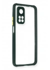 Mey İthalat®   Mi 10T Pro Kılıf Miami Şeffaf Silikon - Koyu Yeşil