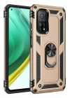 Mey İthalat®   Mi 10T Pro Kılıf Sofya Yüzüklü Silikon Kapak - Gold