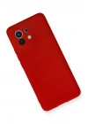 Mey İthalat®   Mi 11 Kılıf Nano içi Kadife Silikon - Kırmızı