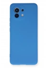 Mey İthalat®   Mi 11 Kılıf Nano içi Kadife Silikon - Mavi