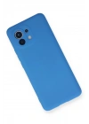 Mey İthalat®   Mi 11 Kılıf Nano içi Kadife Silikon - Mavi