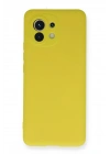 Mey İthalat®   Mi 11 Kılıf Nano içi Kadife Silikon - Sarı