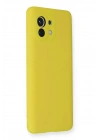 Mey İthalat®   Mi 11 Kılıf Nano içi Kadife Silikon - Sarı