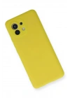 Mey İthalat®   Mi 11 Kılıf Nano içi Kadife Silikon - Sarı