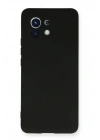 Mey İthalat®   Mi 11 Kılıf Nano içi Kadife Silikon - Siyah