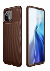Mey İthalat®   Mİ 11 Lite Kılıf Auto Focus Karbon Kapak - Kahverengi