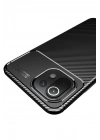 Mey İthalat®   Mİ 11 Lite Kılıf Auto Focus Karbon Kapak - Lacivert